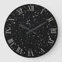 Glitzer Stars2 - Silver Black