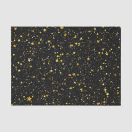 Glitzer Stars3 - Goldschwarzes Seidenpapier