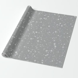 Glitzer Stars4 - Silber Geschenkpapier