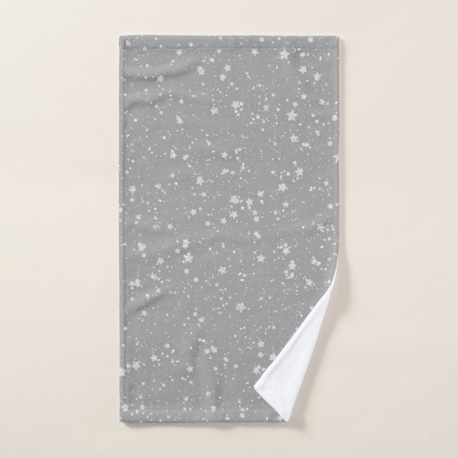 Glitzer Stars4 - Silber Handtuch (Handtuch)