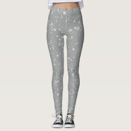 Glitzer Stars4 - Silber Leggings