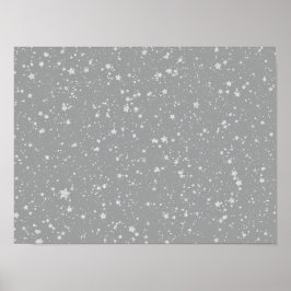 Glitzer Stars4 - Silber Poster