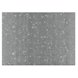 Glitzer Stars4 - Silber Schneidebrett
