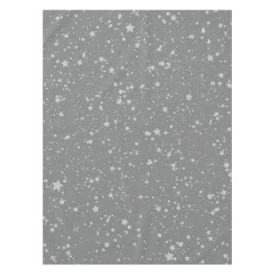 Glitzer Stars4 - Silber Tischdecke