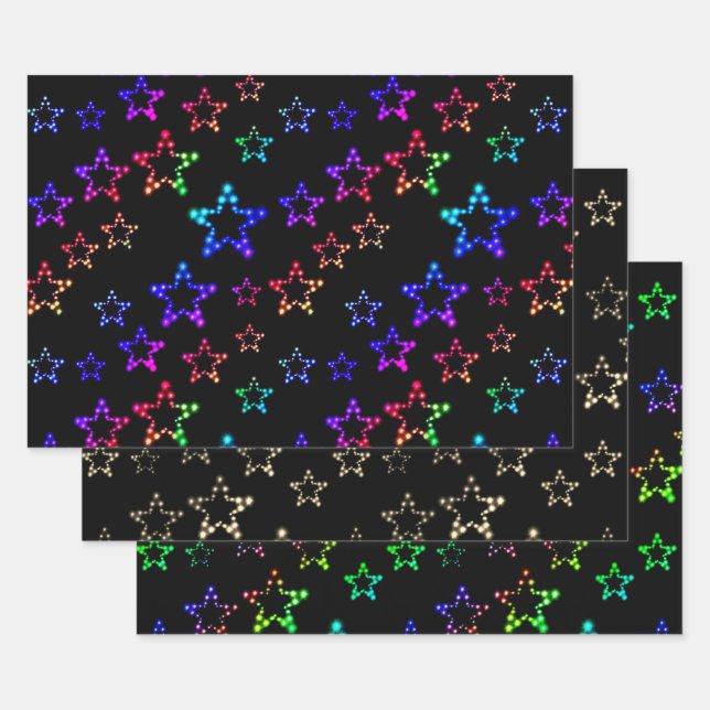 Glitzer Stars Collection Geschenkpapier Set (Set)