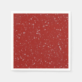 Glitzer Stars - Silver Red Serviette