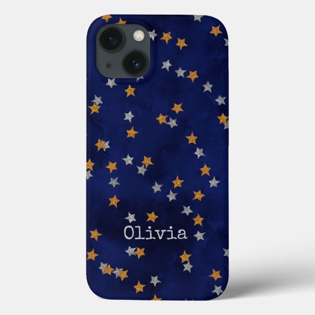 Glitzer startet auf grunge Papier Case-Mate iPhone Hülle (Rückseite)