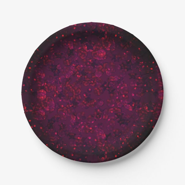 Glitzer-Sticker mit glänzender Notizzettel Pappteller (Vorderseite)