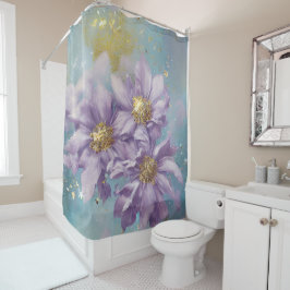 Glitzer Storm Fantasy Blume Duschvorhang