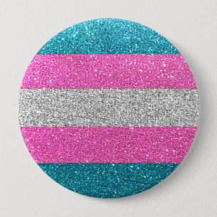 Glitzer Streifen Flag LGBTQ Que Trans Gay Pride Button