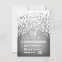 Glitzer-String Lichter Hochzeit RSVP-Karten RSVP Karte