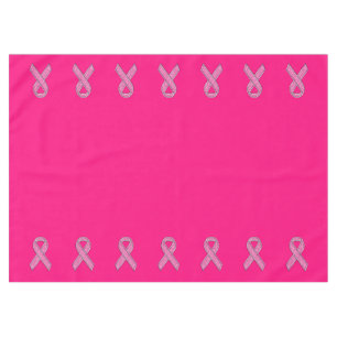 Glitzer Style Pink Ribbon Awareness Fuchsia Tischdecke