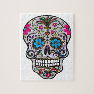 Glitzer Sugar Skull Puzzle