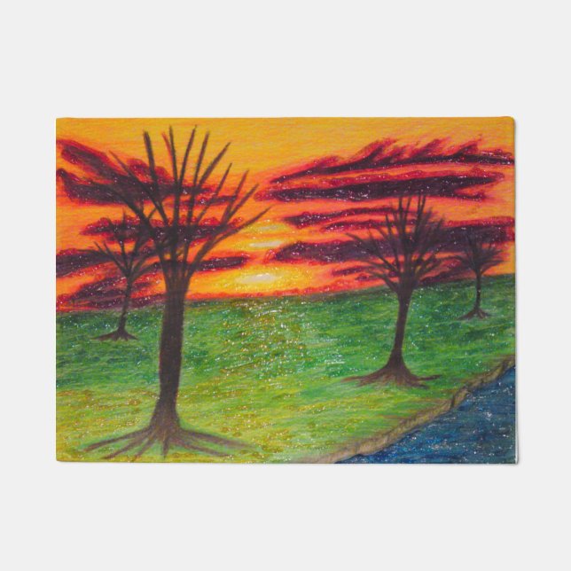 Glitzer Sunset Door Matte (Vorderseite)