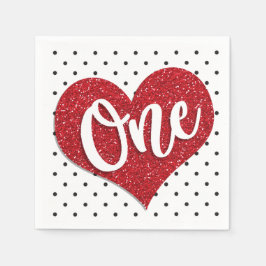 Glitzer Sweetheart Valentines Girl Serviette