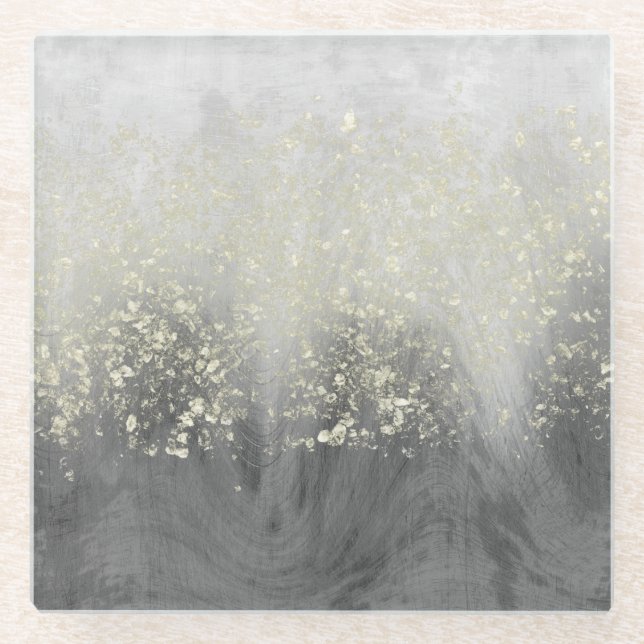 Glitzer Swirl Glasuntersetzer (Vorderseite)