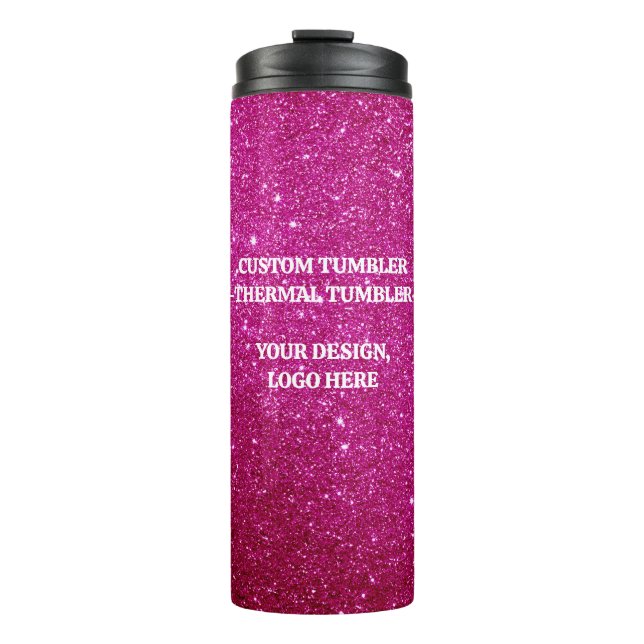 Glitzer Thermal Tumbler - Individuelle Reiseumarmu Thermosbecher (Vorderseite)