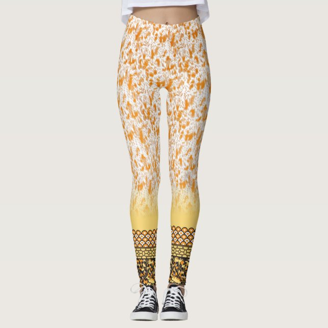 Glitzer, Thermal- und Blumenkohle Leggings | Luxe  (Vorderseite)