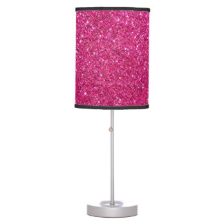 Glitzer-Tischlampe für Hot Pink-Imitat