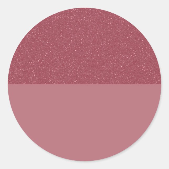Glitzer Top Rose Gold Round Sticker - Anpassbar (Vorderseite)