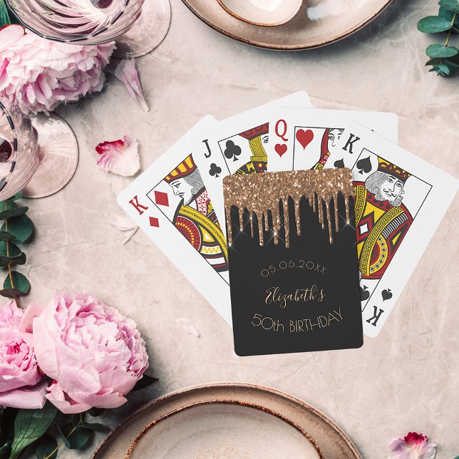 Glitzer-Tropfen für Geburtstagsparty Spielkarten (Von Creator hochgeladen)