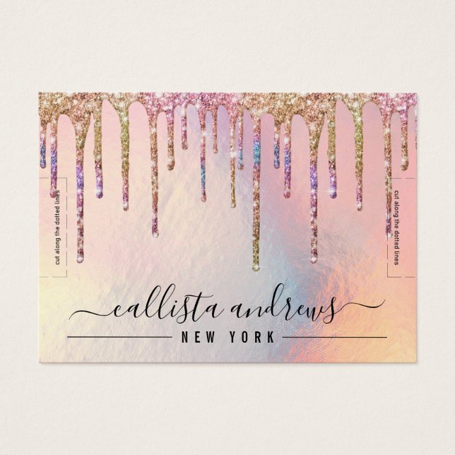 Glitzer-Tropfen für Holografie (Vorderseite)