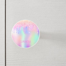 Glitzer Tropfen in Einhornfarbe