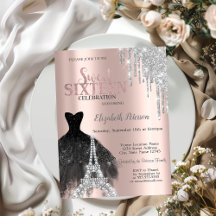 Glitzer Tropfen, Kleid, Eiffelturm Süß 16