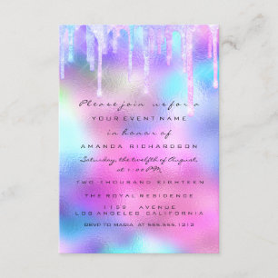 Glitzer Tropfen Silver Unicorn Bridal Girl 16. 15. Einladung