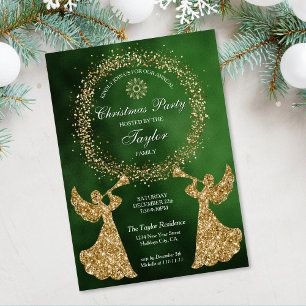 Glitzer Trumpf Angel Weihnachts-Corporate Party Einladung