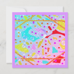 GLITZER- UND BUBBLES-DESIGNPASTELS ART SAVE THE DATE