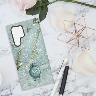 Glitzer und Glitzern Gold und Grün Samsung Galaxy Hülle