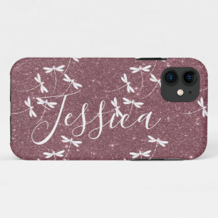 Glitzer und Libellen personalisiert Case-Mate iPhone Hülle