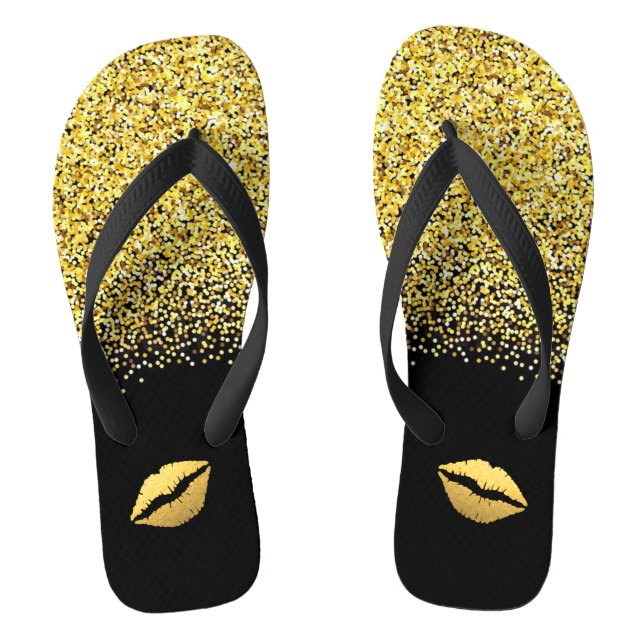 Glitzer und Lippen Flip Flops (Fußbett)