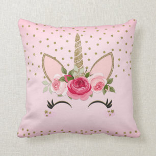 Glitzer und Rosa Blumenzwiebeln Kissen