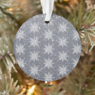 Glitzer und Schneeflocken Ornament