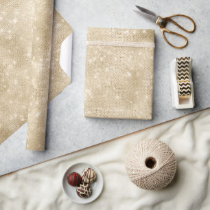 Glitzer und Shine Gold ID671 Geschenkpapier