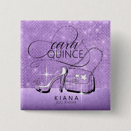 Glitzer und Shine Quinceanera V2 Violet ID701 Button