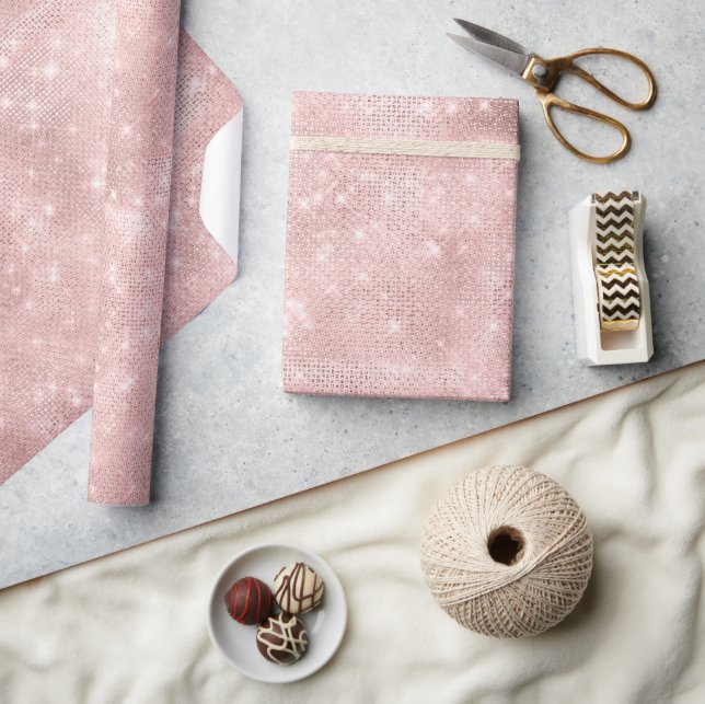 Glitzer und Shine Rose Gold ID671 Geschenkpapier (Kunsthandwerk)