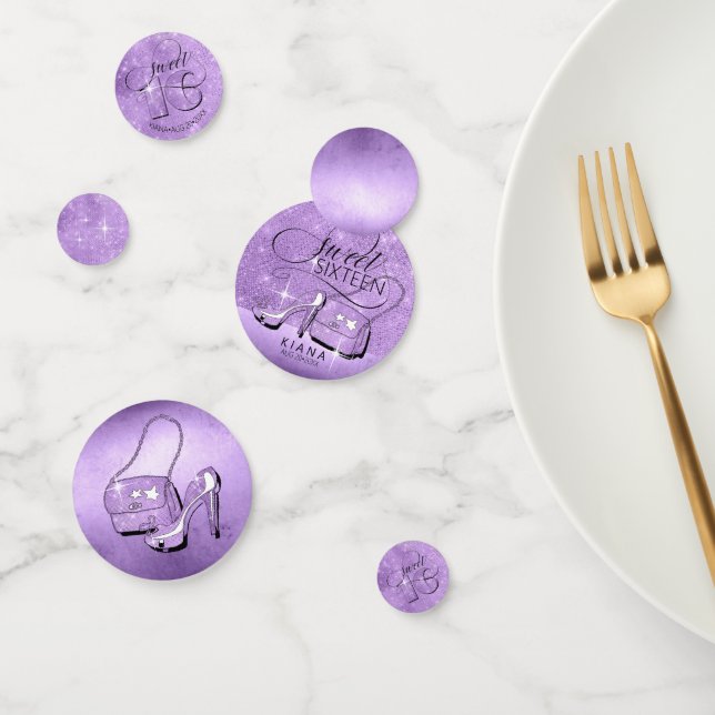 Glitzer und Shine Sweet 16 Mix Violet ID675 Konfetti (Gruppe)