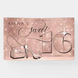 Glitzer und Shine Sweet 16 Rose Gold Hor ID675 Banner
