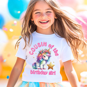 Glitzer unicorn magische Mädchen Geburtstag Cousin T-Shirt