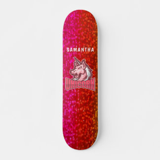 Glitzer Unicorn Skateboard
