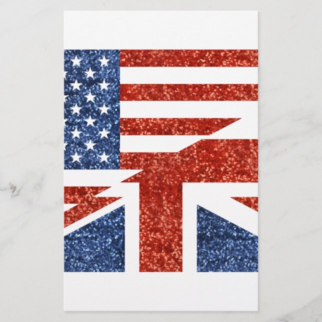 Glitzer usa uk briefpapier (Vorderseite)