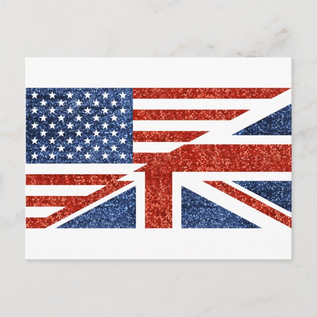 Glitzer usa uk postkarte (Vorderseite)