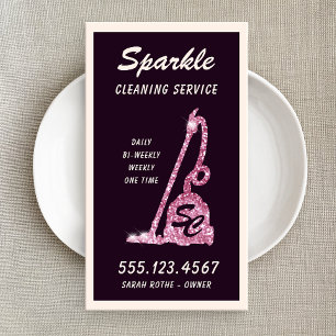 Glitzer Vakuum Reiniger, Reinigungsdienst Calling Telefonnummerkarte
