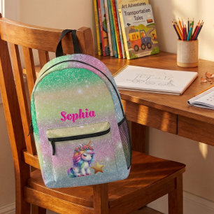 Glitzer vereint magischen Stern Bedruckter Rucksack