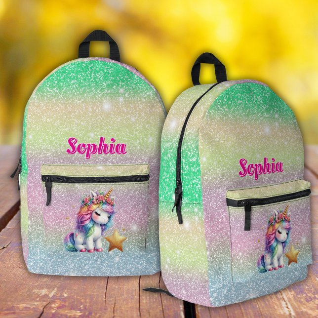 Glitzer vereint magischen Stern Bedruckter Rucksack (Von Creator hochgeladen)