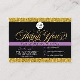 Glitzer Vielen Dank, dass Sie die Einsteckkarte de Visitenkarte