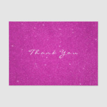 Glitzer Vielen Dank Fuchsia HotPink Rose Gefallen 